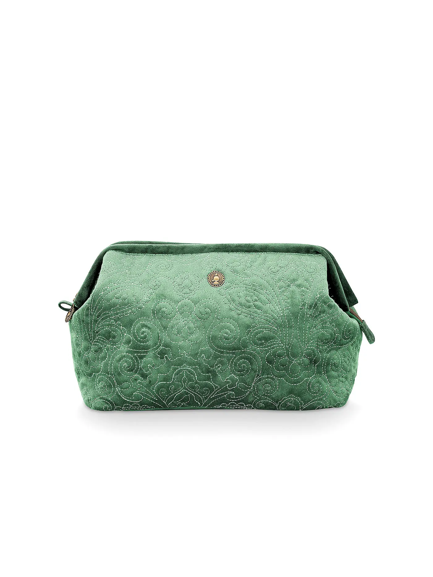 PIP STUDIO | Kosmetiktasche Velvet QUILTEY DAYS X-Large | petrol